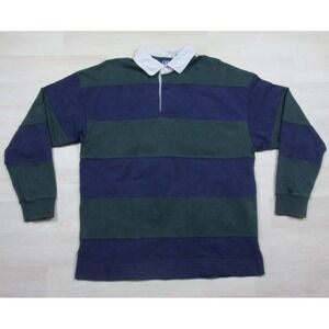 Vintage Y2K Gap Rugby Shirt Men's (L) Long Sleeve Polo Stripe Preppy Sporty